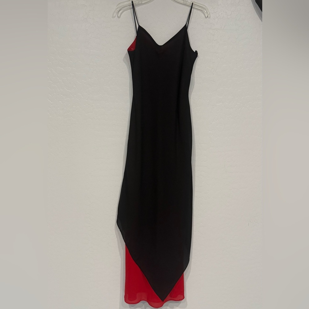 Elegant Black and Red Women's Dress